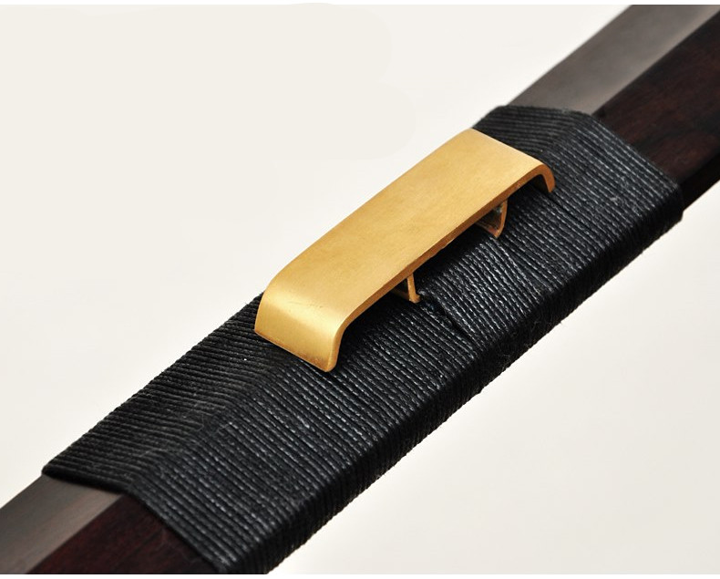 銅裝紫檀漢劍寶劍，工藝品花鋼紋一體刀