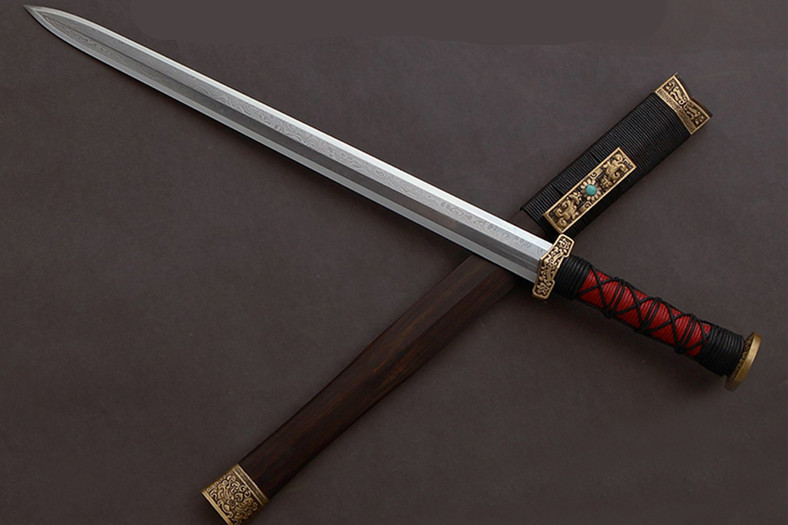 螭虎漢劍銅裝紫檀小劍，王權(quán)象征螭虎紋短劍兵