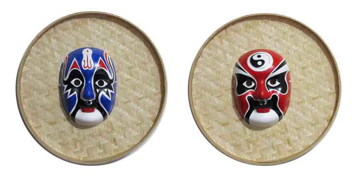 京劇川劇臉譜面具，家佳樂文學(xué)民間手工裝飾品