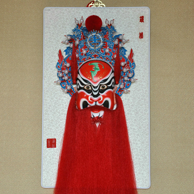 鐘馗京劇臉譜掛件，鎮(zhèn)宅辟邪工藝品家具掛件