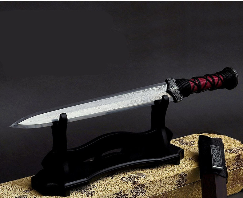 漢代短劍質(zhì)樸簡約兵器，家佳樂文學工藝品寶劍