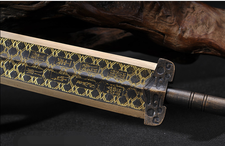 越王勾踐劍青銅劍，仿古兵器寶劍圖片