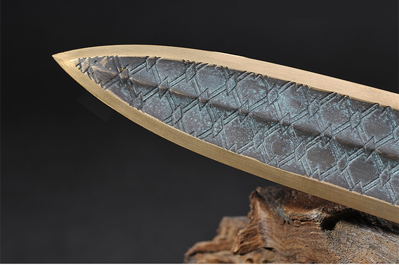 越王勾踐劍青銅劍，仿古兵器寶劍圖片