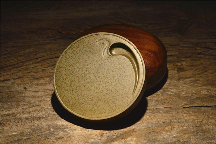 老坑黃魚子原石籽料硯臺(tái)，四大名硯歙硯硯臺(tái)