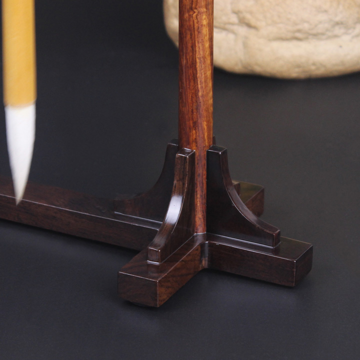 簡約花梨木筆掛筆架，實木書法用品