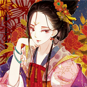 手繪風(fēng)格華貴古風(fēng)女子頭像，動(dòng)漫頭像女生頭像