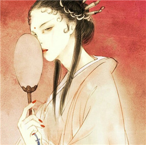 手繪風(fēng)格華貴古風(fēng)女子頭像，動(dòng)漫頭像女生頭像