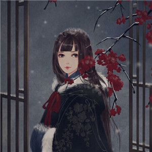 冬日飛雪女子古風頭像，好看的動漫頭像