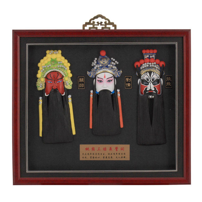 中國(guó)傳統(tǒng)京劇臉譜人物家居掛件