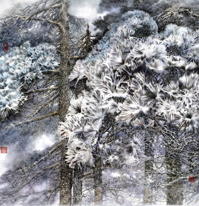 傅畦芷工筆色彩水墨國(guó)畫(huà)欣賞