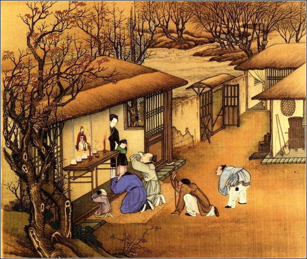 中國24節(jié)氣古畫圖，超美國畫插畫欣賞