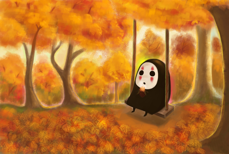 動(dòng)漫電影《千與千尋》無(wú)臉男高清圖片壁紙