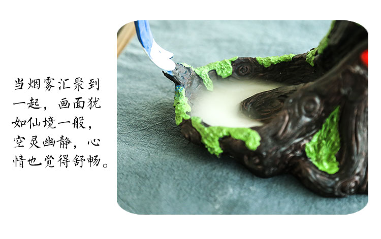 煙倒流香爐個性紅藍(lán)雀香薰?fàn)t