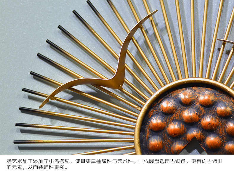 中式墻飾創(chuàng)意鐵藝扇形軟裝飾品