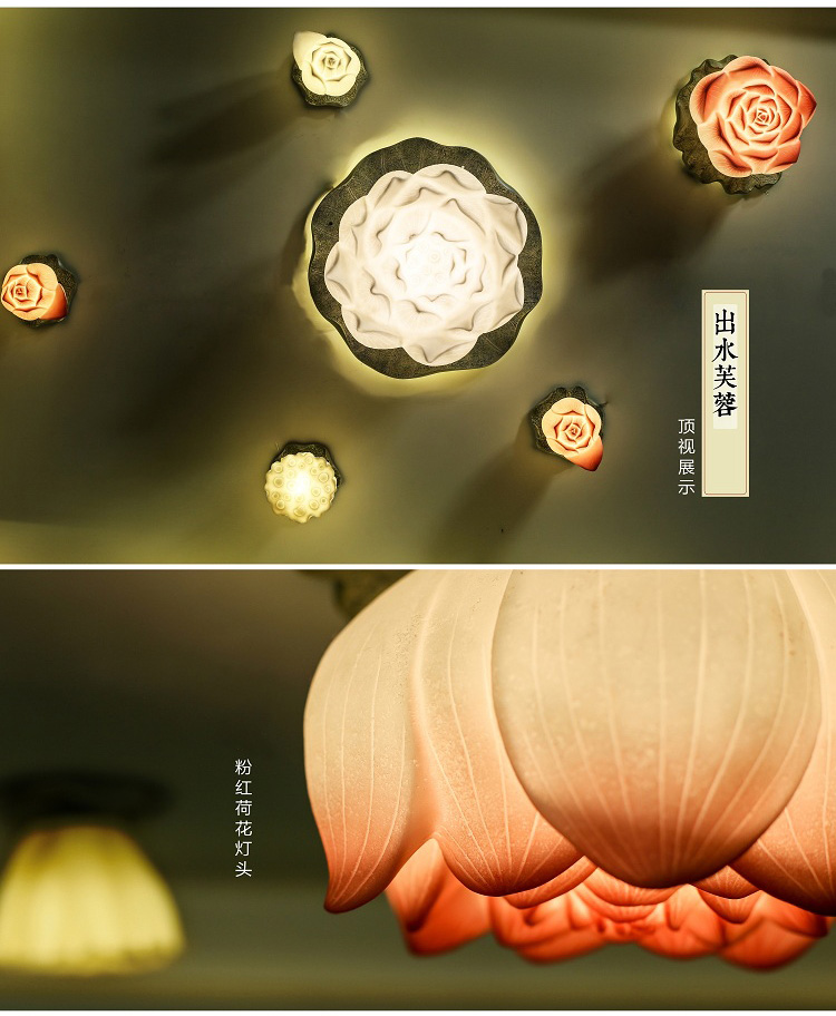 家佳樂(lè)文學(xué)蓮花荷花吸頂燈