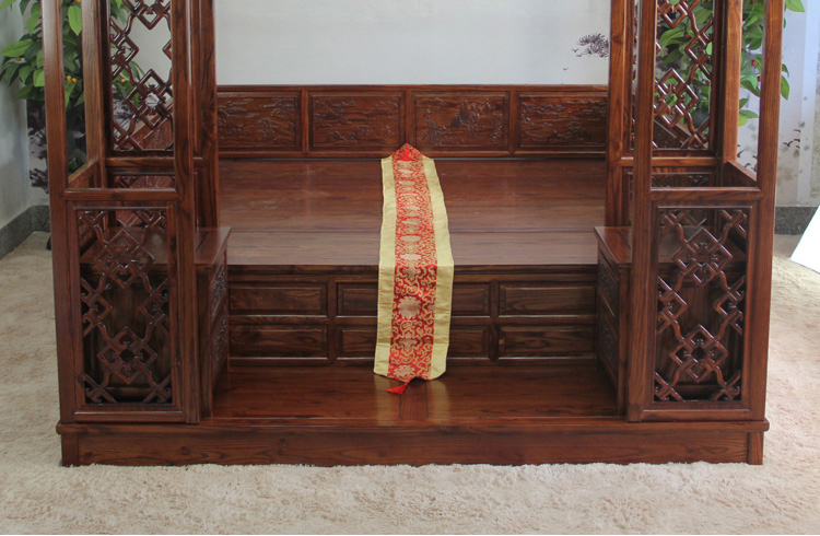 實木雕花架子床明清仿古中式雙人床