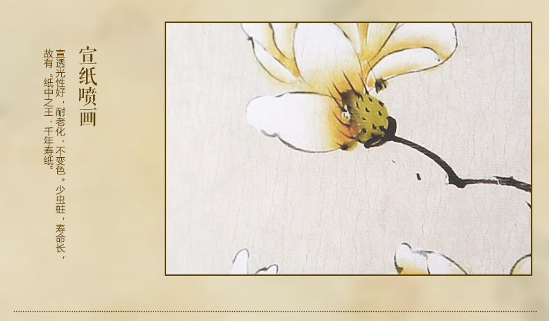 家佳樂文學圓形國畫花鳥元素中式吸頂燈