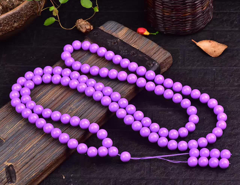 民族風(fēng)天然紫云母石手串