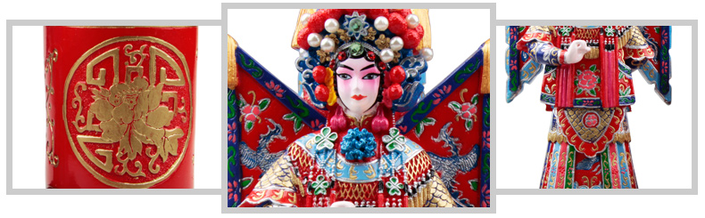 兩款家佳樂文學(xué)國(guó)粹京劇人物臉譜泥塑彩繪筆筒