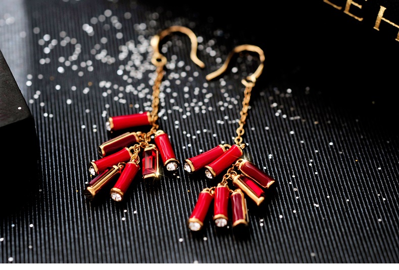 家佳樂(lè)文學(xué)施華洛世奇元素水晶春竹耳環(huán)