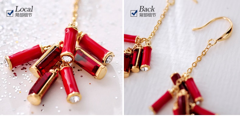 家佳樂(lè)文學(xué)施華洛世奇元素水晶春竹耳環(huán)