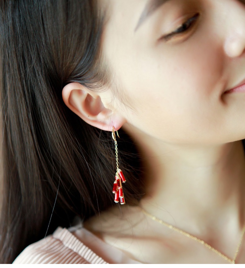 家佳樂(lè)文學(xué)施華洛世奇元素水晶春竹耳環(huán)