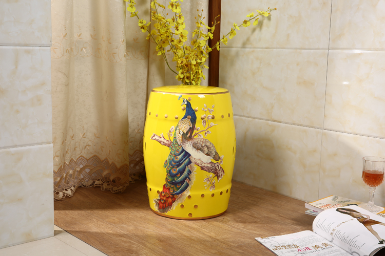 家佳樂文學新中式陶瓷凳子鼓凳鼓墩美式