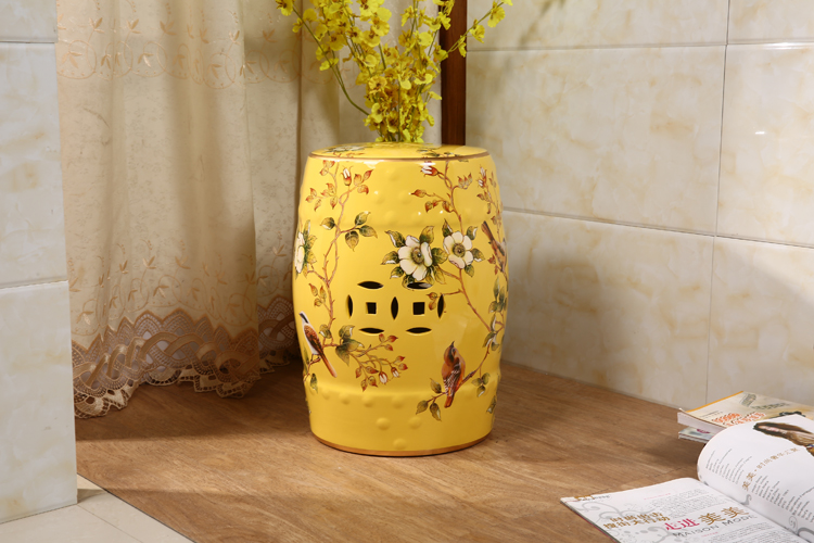 家佳樂文學新中式陶瓷凳子鼓凳鼓墩美式