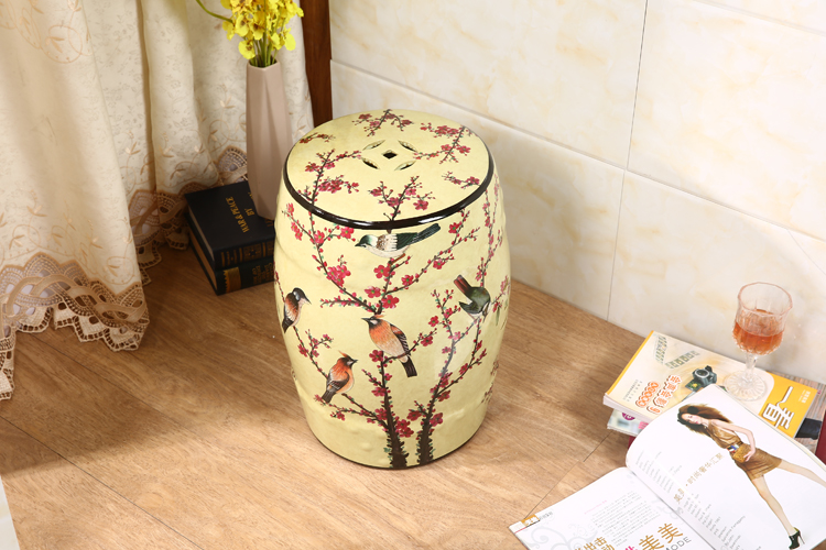 家佳樂文學新中式陶瓷凳子鼓凳鼓墩美式