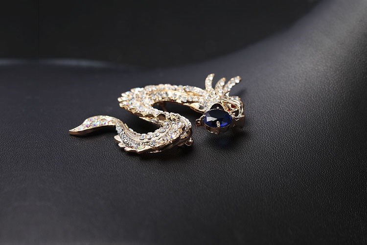 家佳樂文學(xué)十二生肖胸針動(dòng)物龍胸花別針