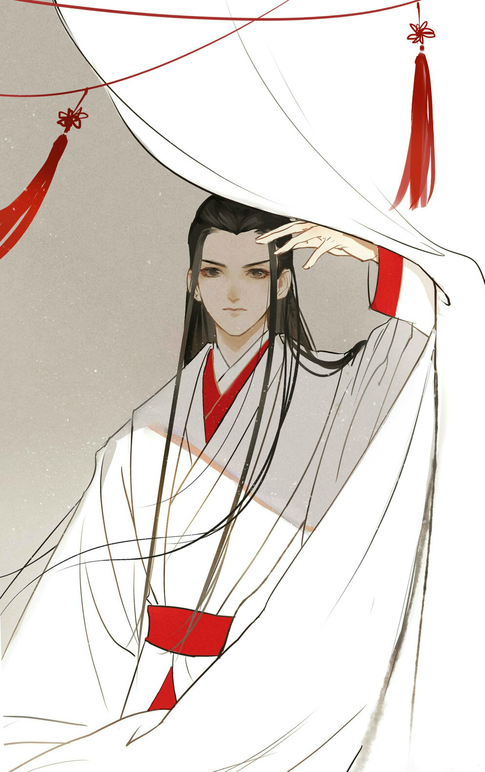 古風(fēng)眉目如畫男子精美插畫