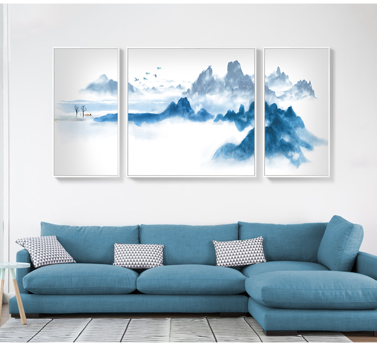 景秀山河，精美水墨裝飾畫