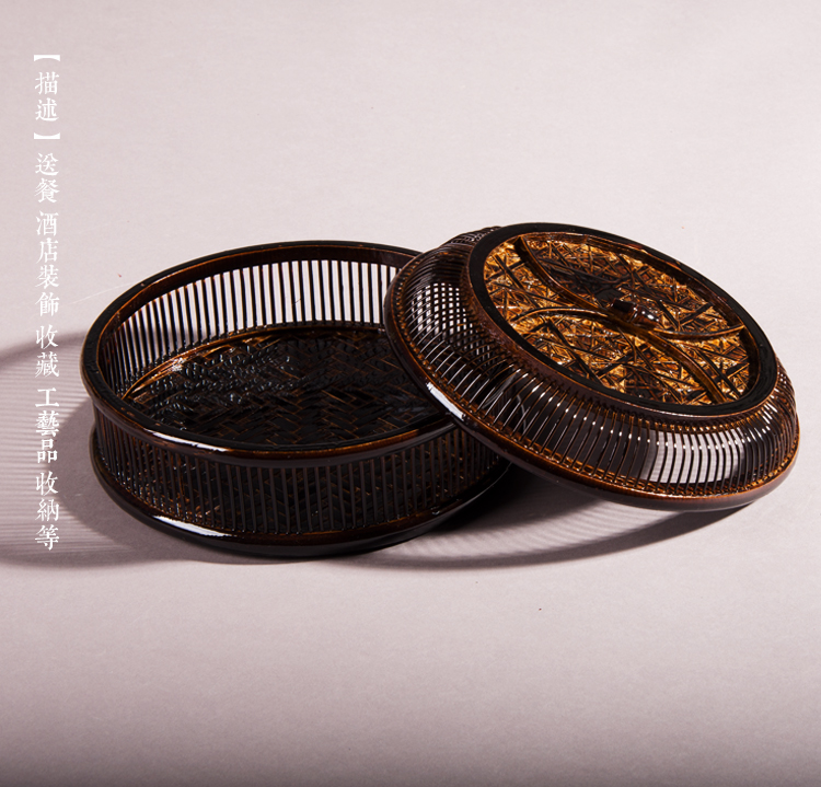 復古家佳樂文學手提籃子，精致手工竹編餐籃