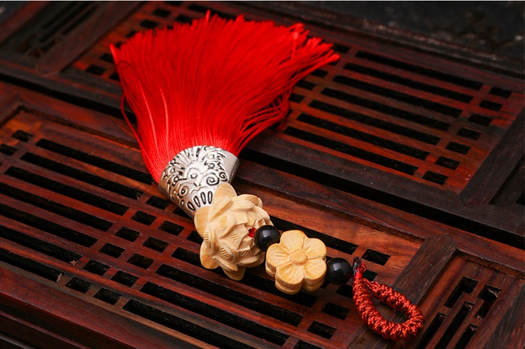 家佳樂文學(xué)流蘇木雕，年年有余細(xì)膩木雕