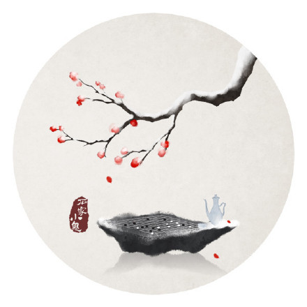 新春寓景插畫，家佳樂文學(xué)手繪插畫