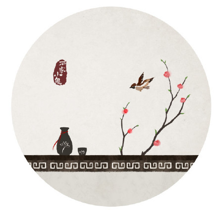 新春寓景插畫，家佳樂文學(xué)手繪插畫