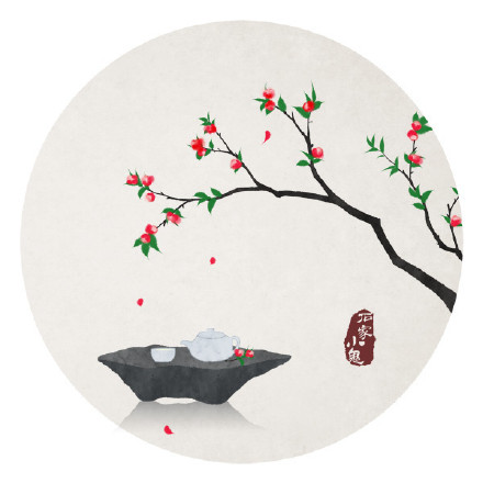 新春寓景插畫，家佳樂文學(xué)手繪插畫