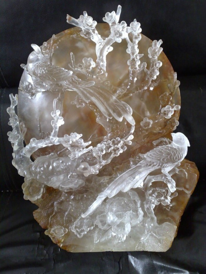 精美藝術(shù)雕刻圖案，家佳樂文學水晶雕刻