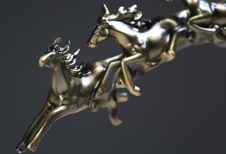 萬馬奔騰工藝品，家佳樂文學馬到成功擺飾