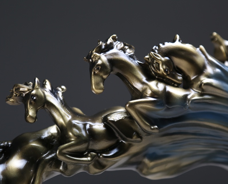 萬馬奔騰工藝品，家佳樂文學馬到成功擺飾