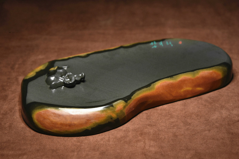 金皮籽簡樸硯臺，自然意境中國硯臺