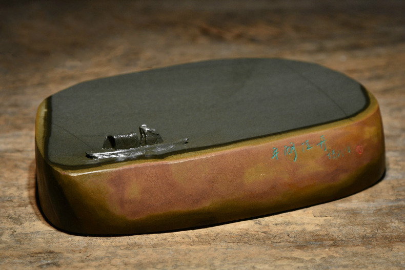 金皮籽簡樸硯臺，自然意境中國硯臺