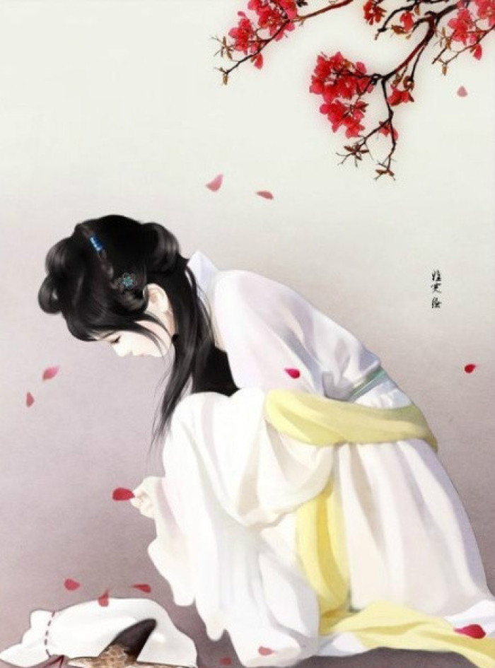 凄美國畫插畫，家佳樂文學(xué)詩意手繪插畫