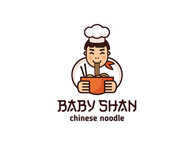 個(gè)性鮮明面條logo，精美面館簡易logo