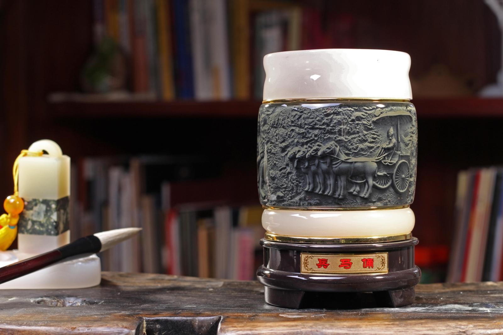 兵馬俑精致筆筒，送禮首選精品筆筒