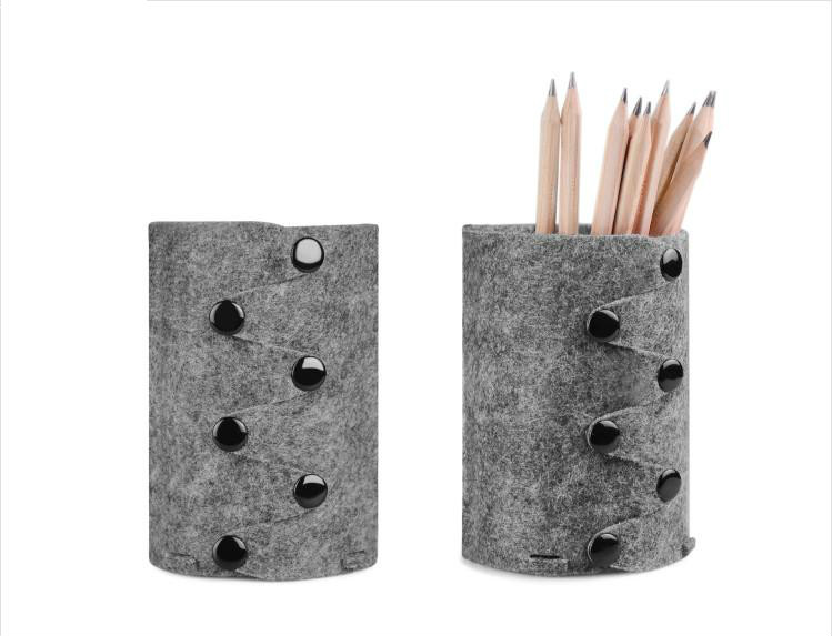 簡易實用羊毛氈筆筒，創(chuàng)意環(huán)保筆筒