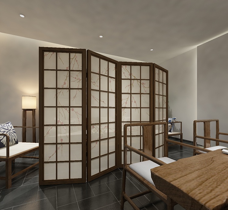 梅花油布屏風，經(jīng)典中式屏風