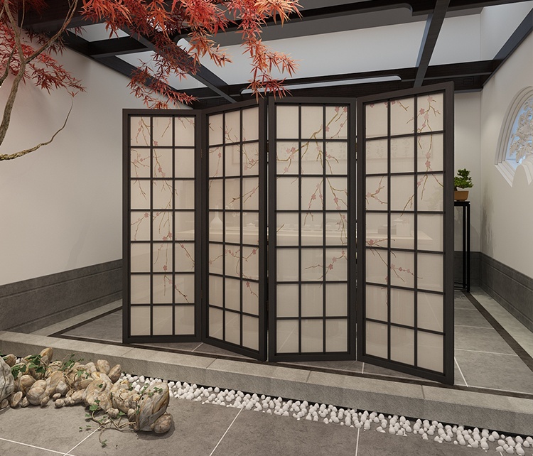 梅花油布屏風，經(jīng)典中式屏風