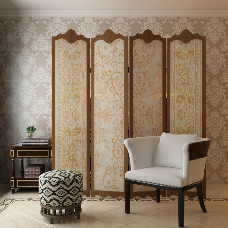 歐式簡(jiǎn)約屏風(fēng)，簡(jiǎn)約布藝屏風(fēng)