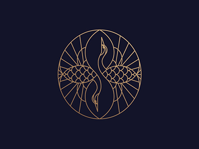 仙風(fēng)道骨白鶴logo，精致典雅logo圖片